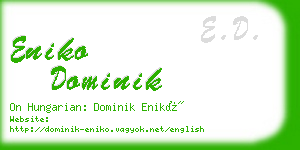 eniko dominik business card